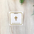 Medal Gold-Plated Budded Cross Lapel Pin