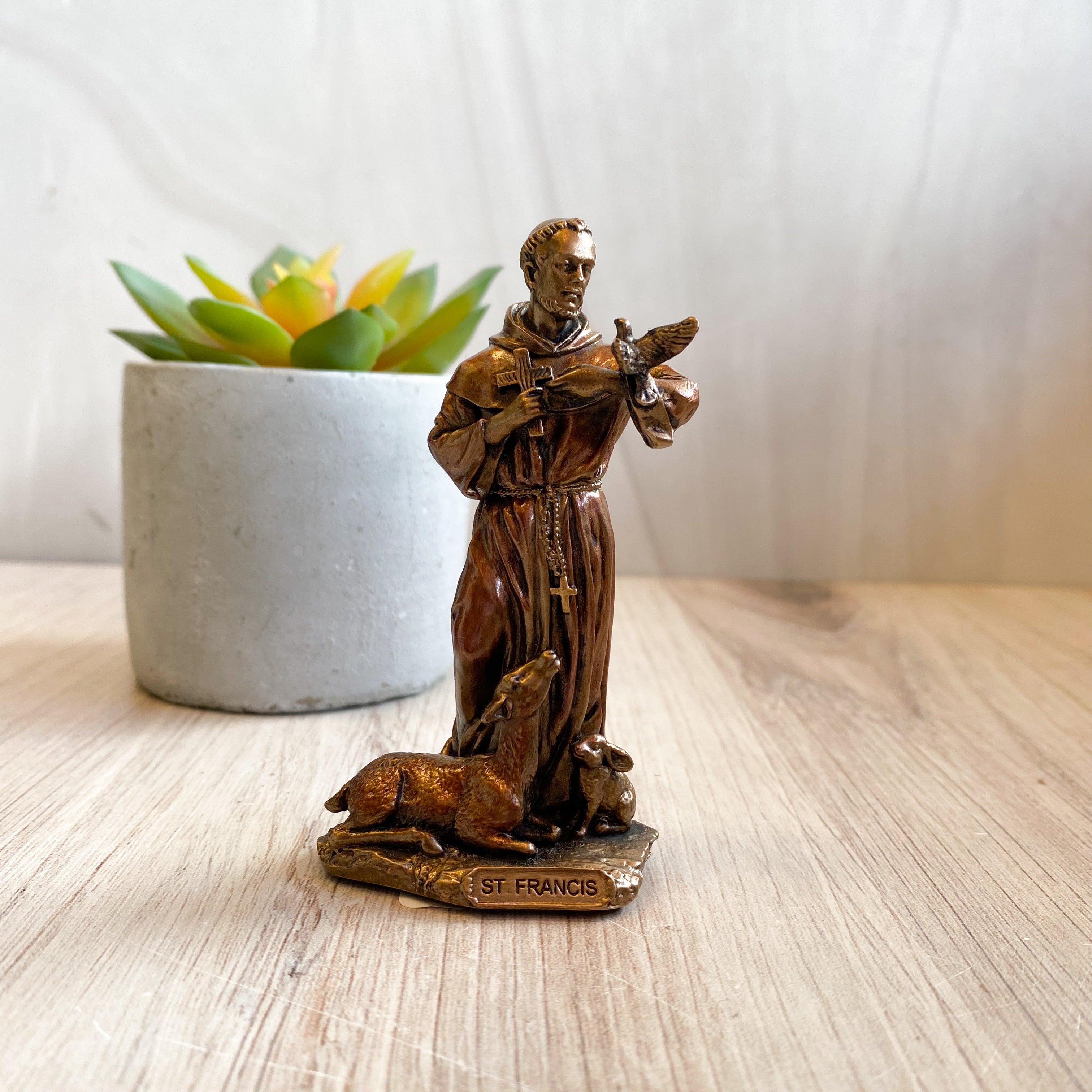 St. Francis in Cold Cast Bronze 3.25"