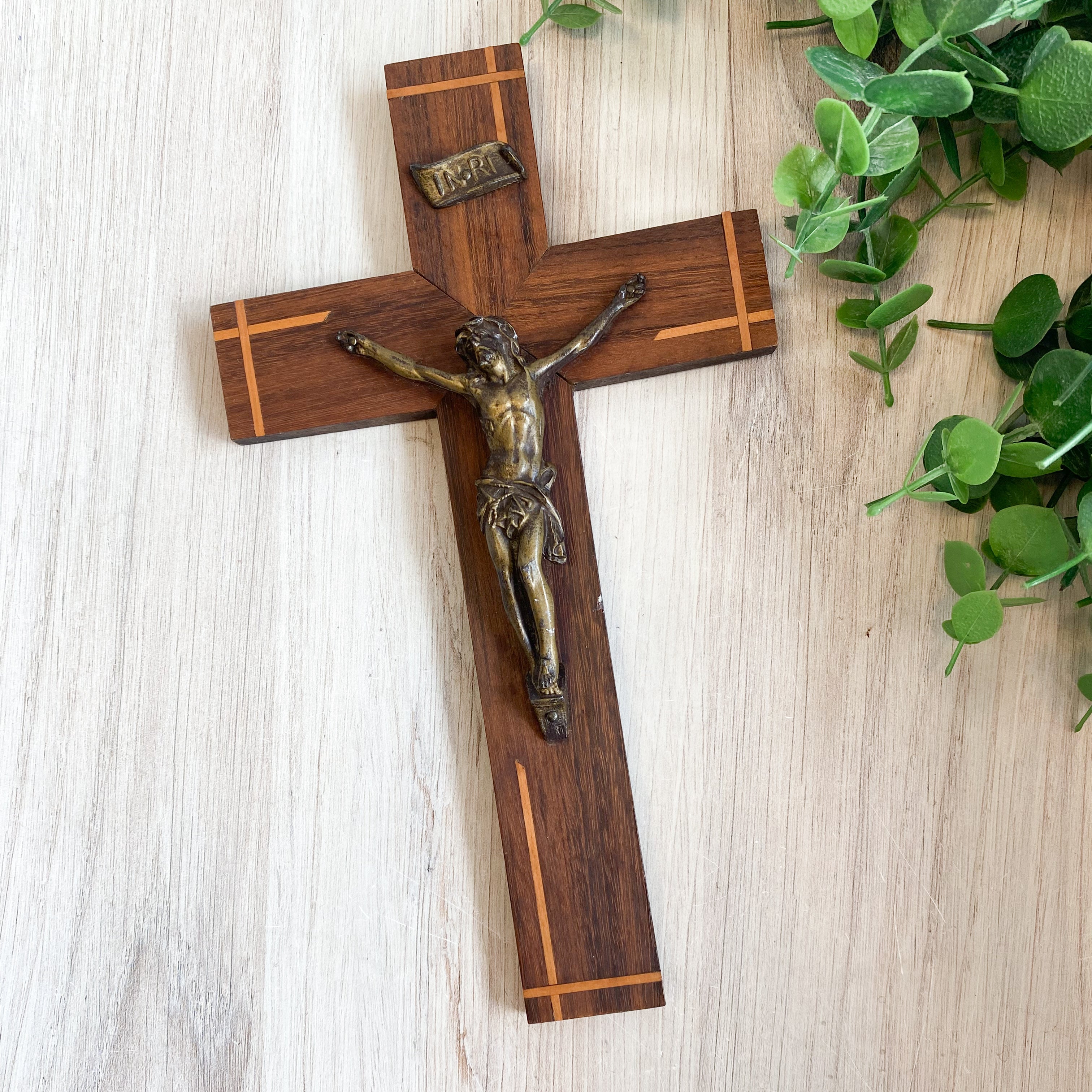 Antique French Wooden Cross