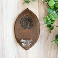 Antique French Wooden Notre Dame Holy Water Font