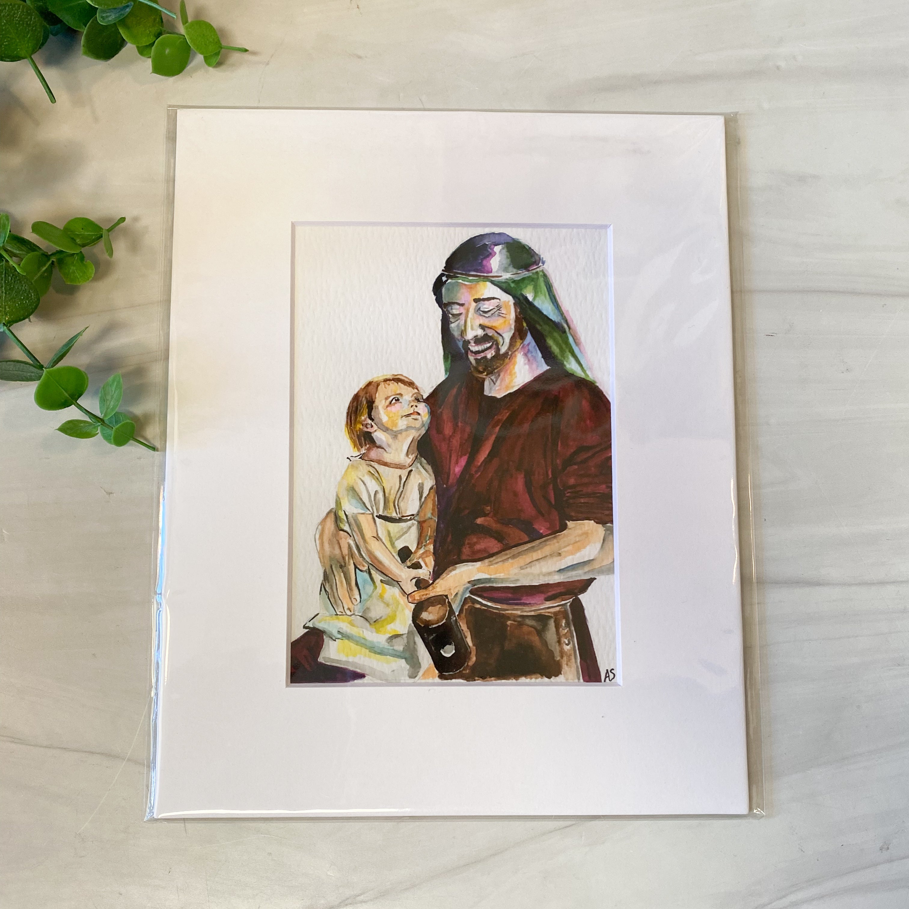 Joyful Joseph Watercolor Print