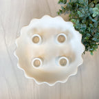 White Scalloped Advent Wreath