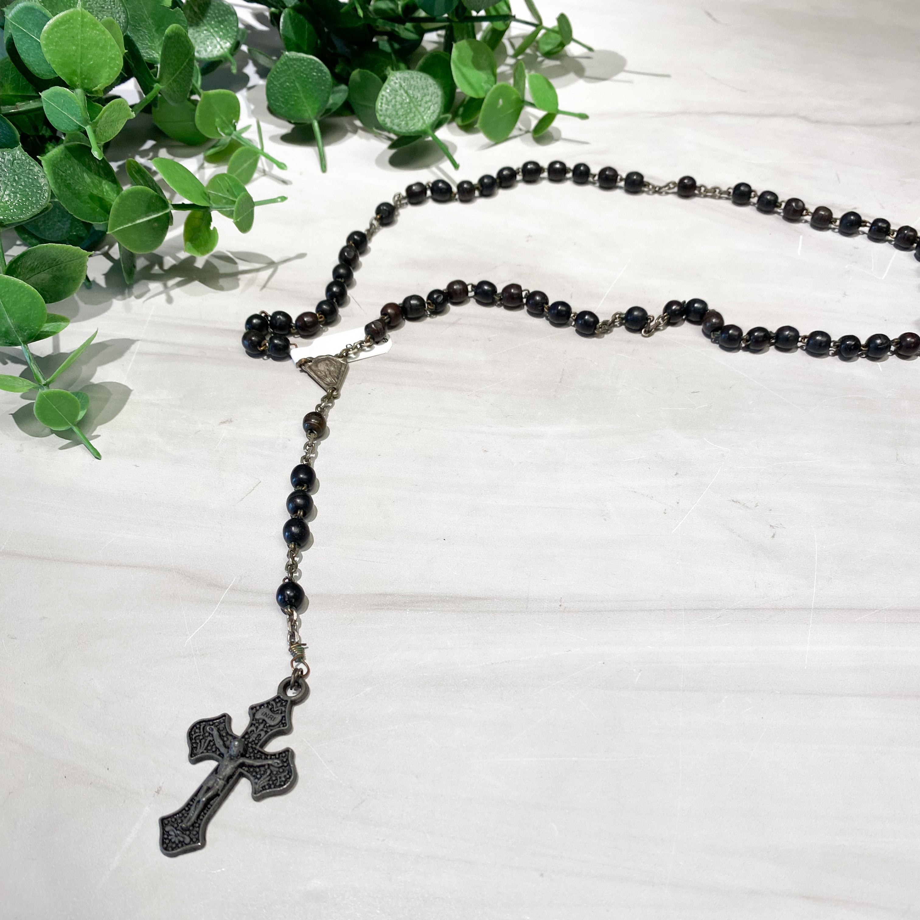 Black Vintage Marian Rosary