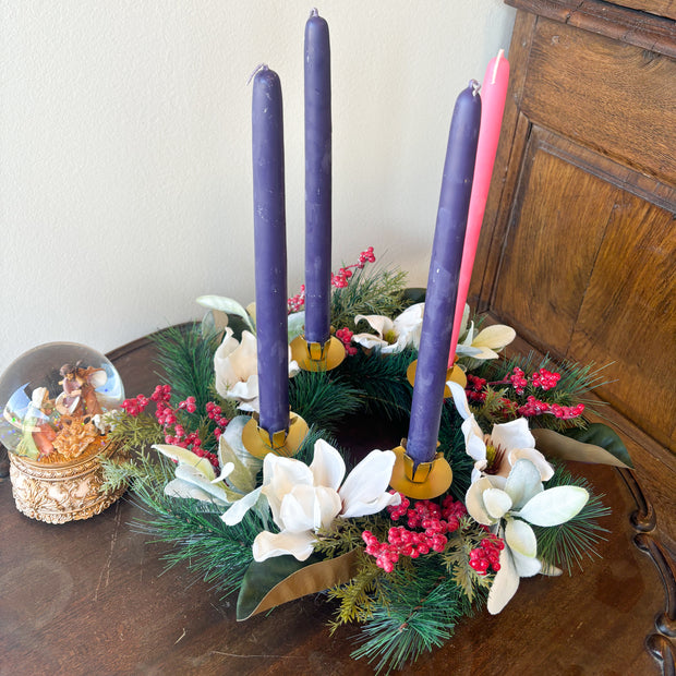 16"DIA MAGNOLIA Advent Wreath