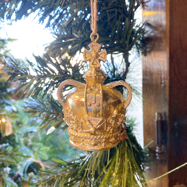 3" Gold Crown Ornament