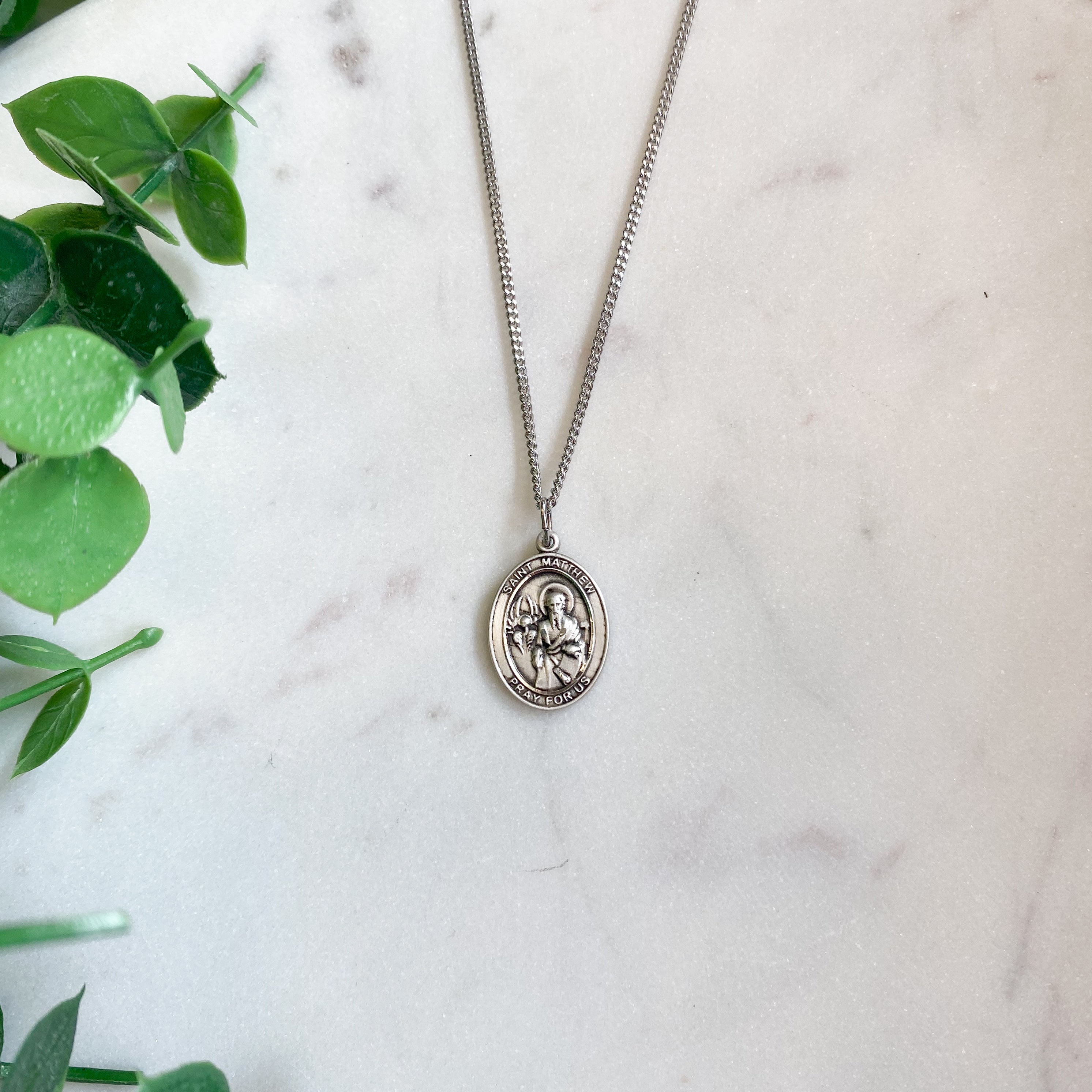 Sterling Silver St. Matthew the Apostle Necklace