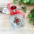 HWB24070 - Holy Water Bottle - Clear Square, Red St. Michael the Archangel