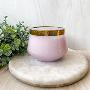 Blackberry & Coconut Watercolor Pressed Floral Candle- Large
