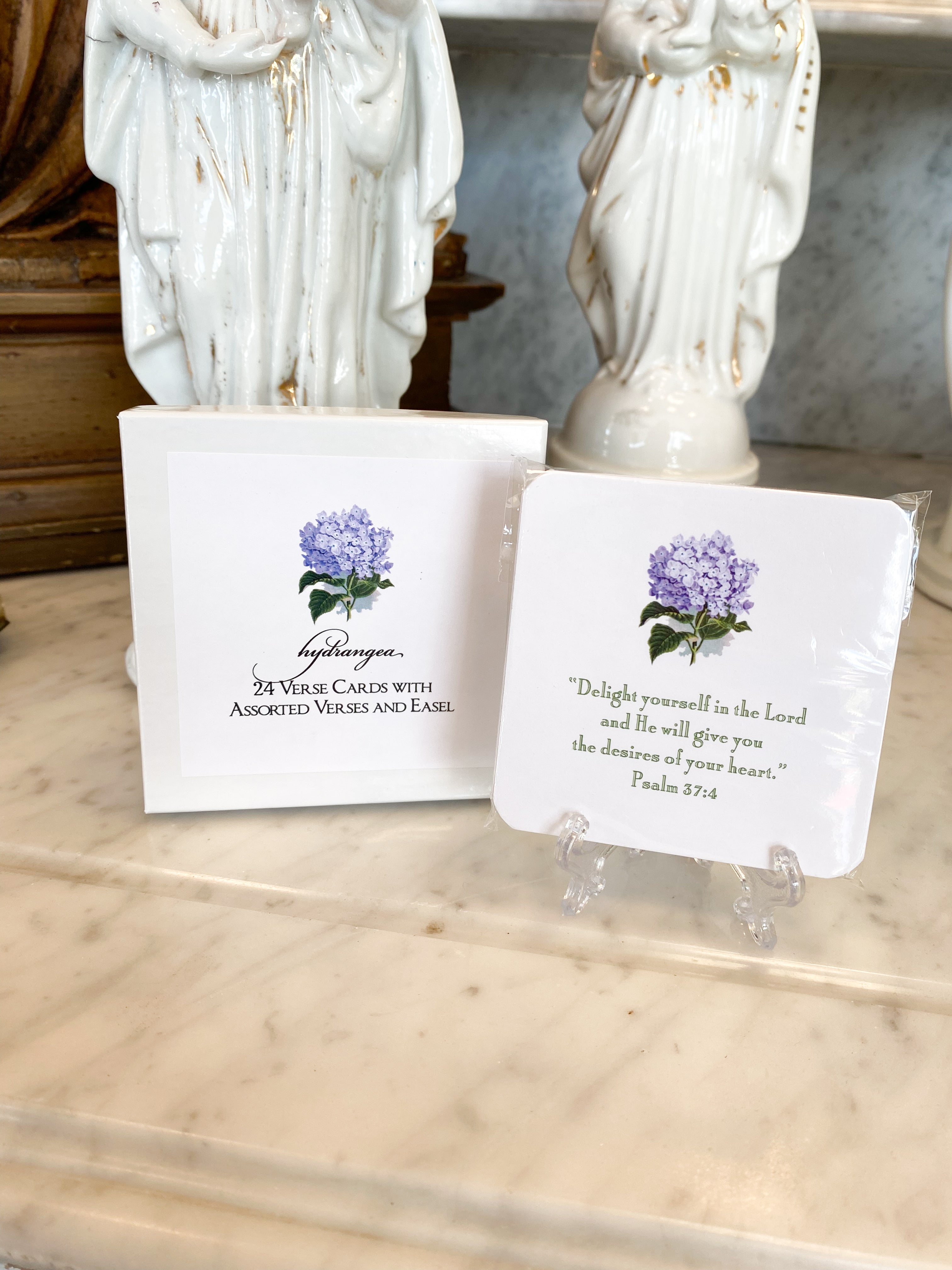 Verse Card/Easel - Hydrangea - 24 Verses