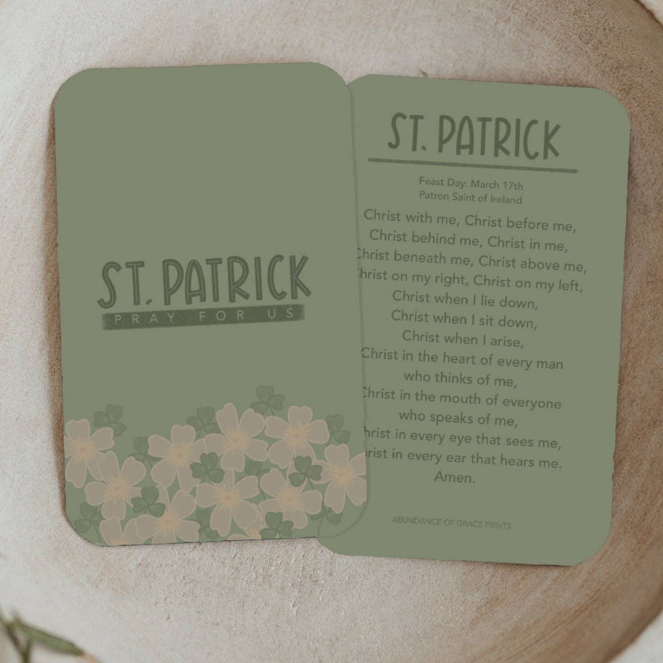 St. Patrick Prayer Card