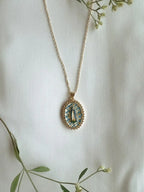 Mary in Gingham Necklace