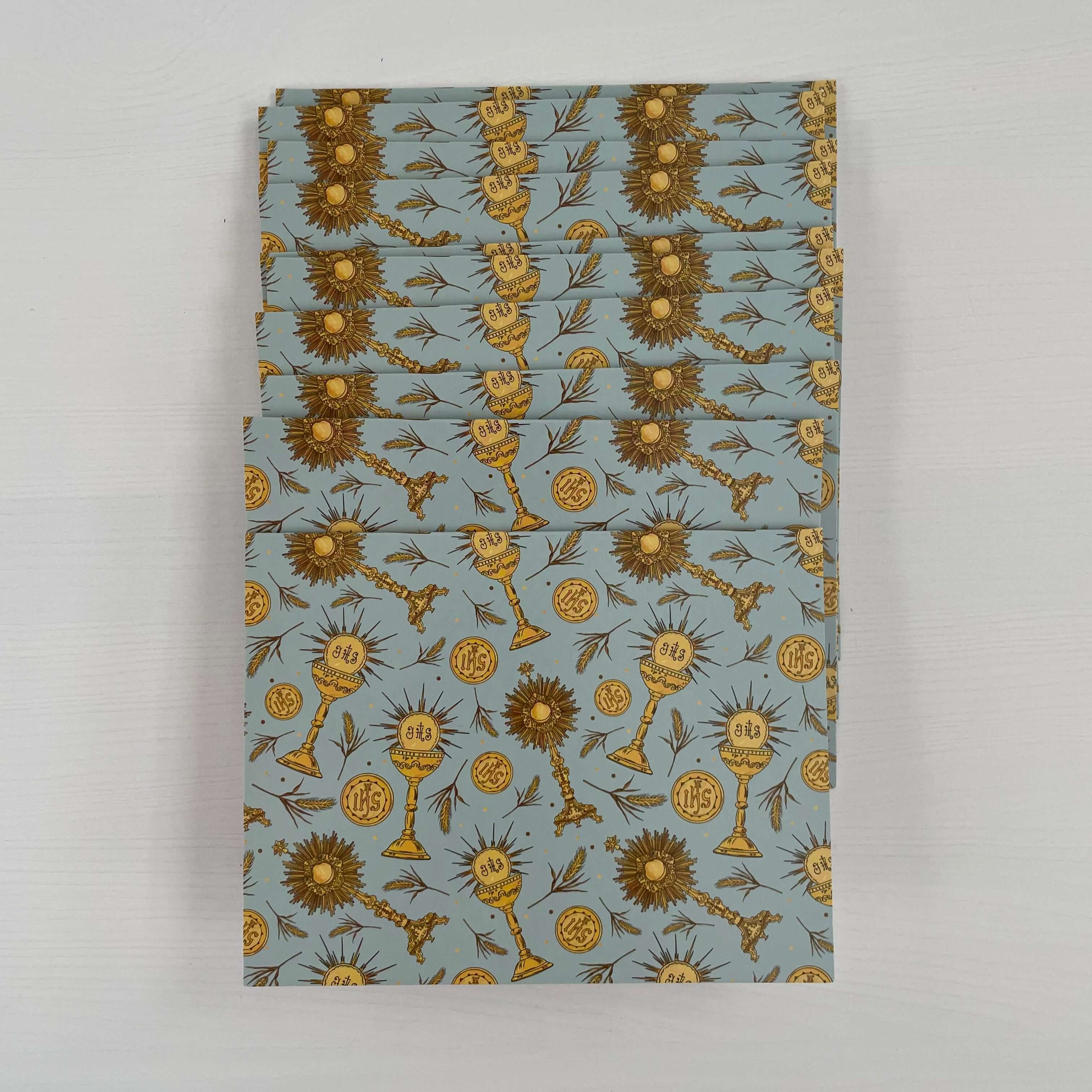 Catholic Note Cards Pack of 10 - Eucharistic Collection