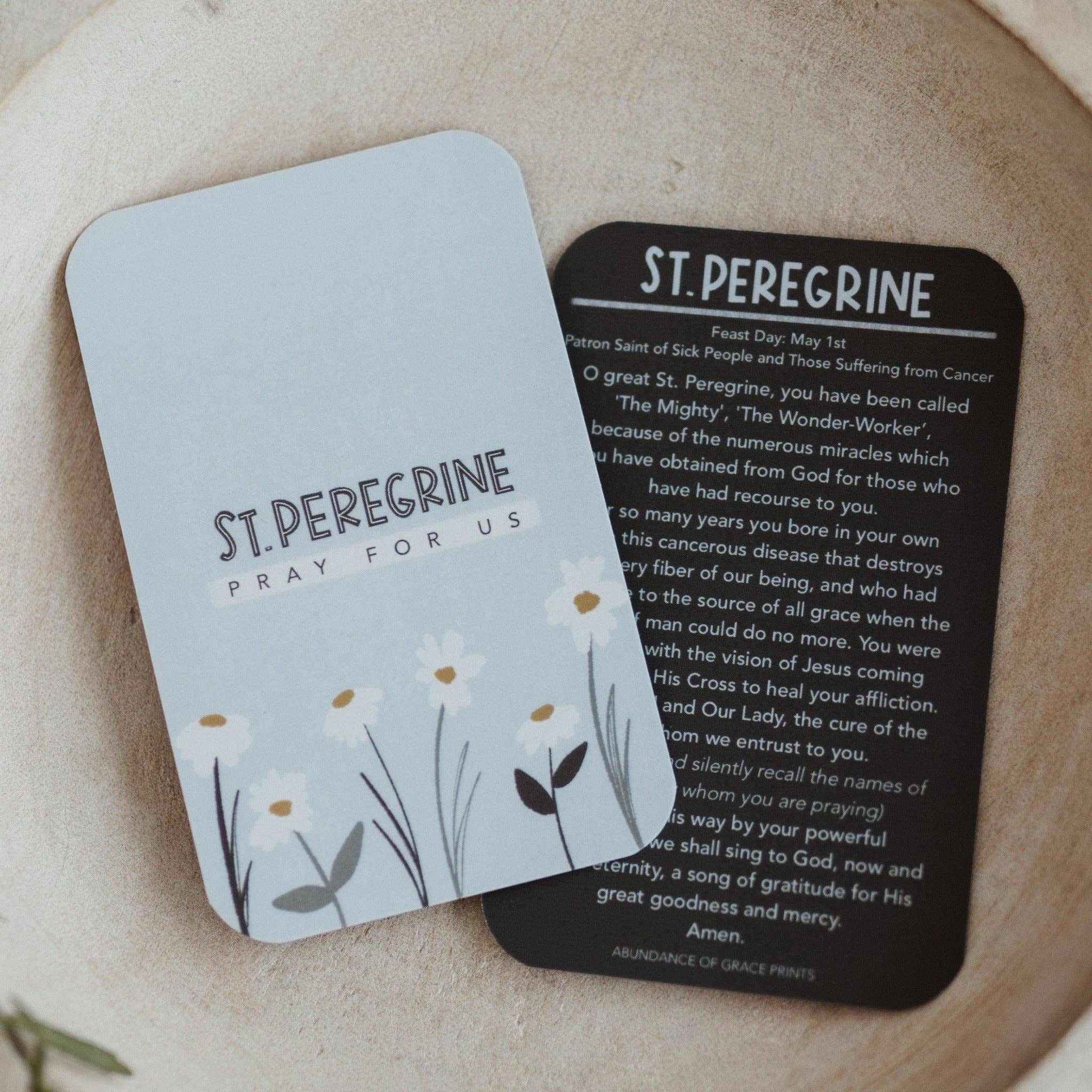 St. Peregrine Prayer Card