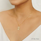 Cross Coin Medallion Necklace (Monet) in 14K Gold Fill
