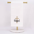Blessed Hand Towel   White/Taupe/Black   20x28