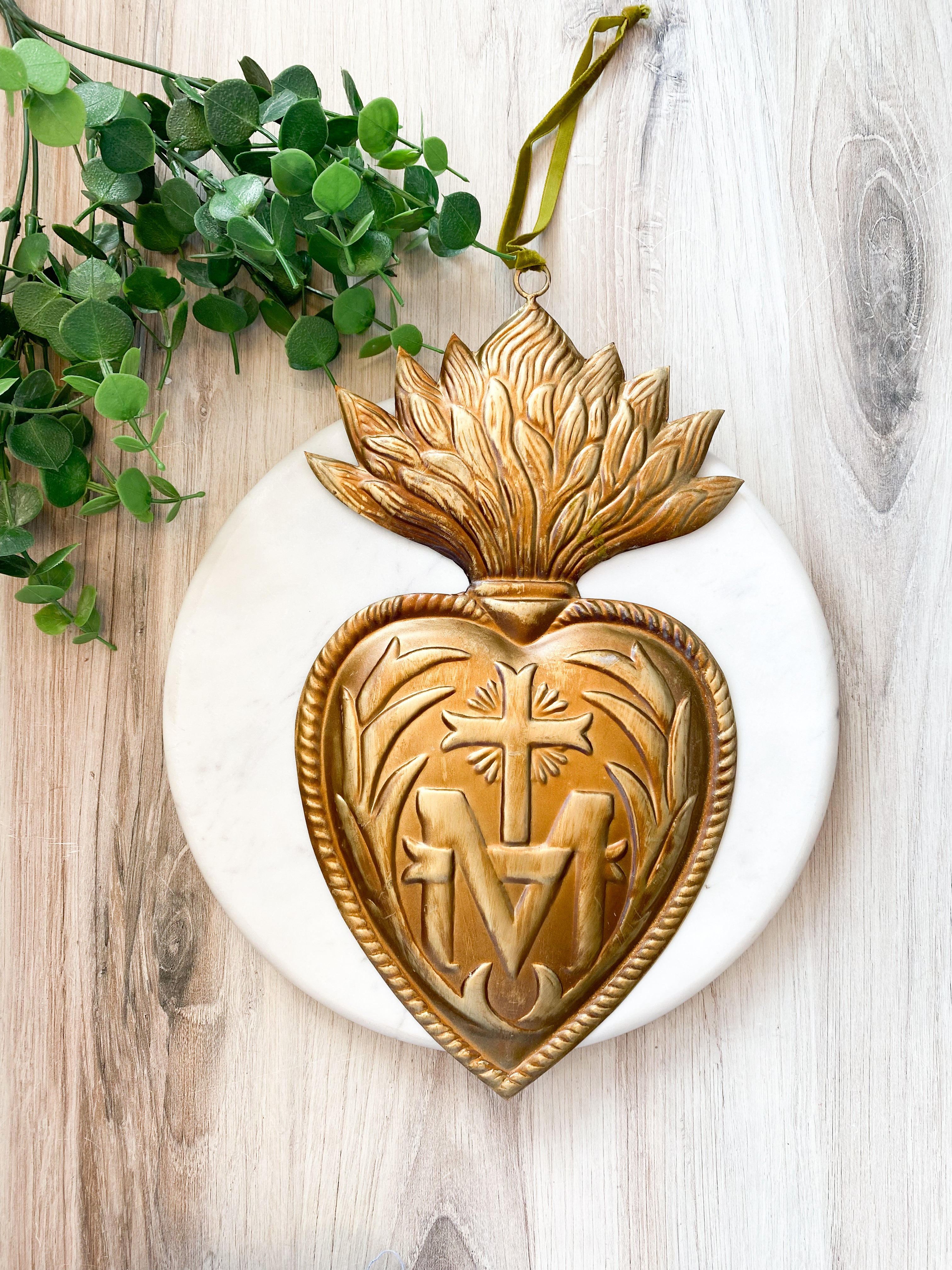 To Jesus Through Mary Sacred Heart Ornaments