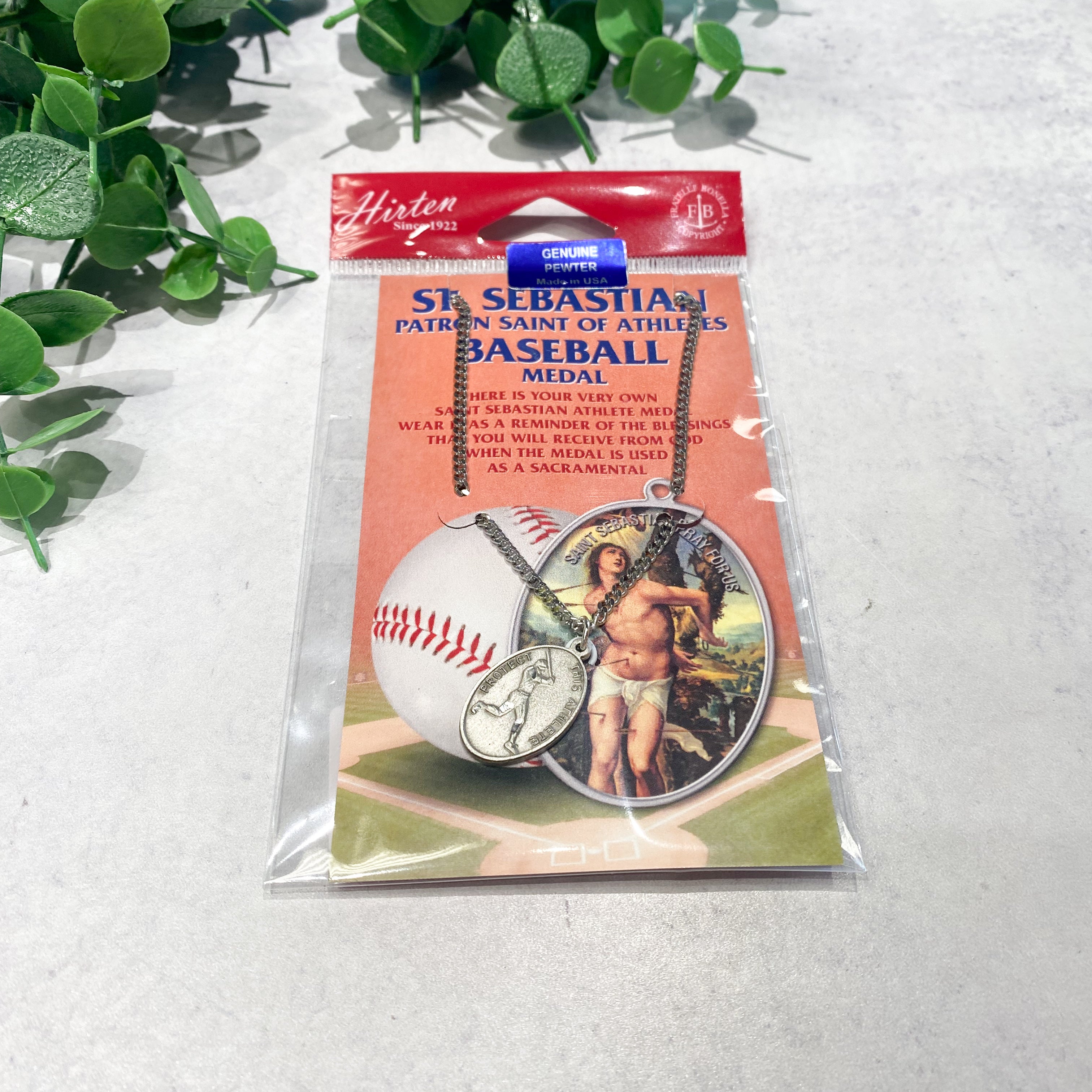 St. Sebastian Baseball Medal