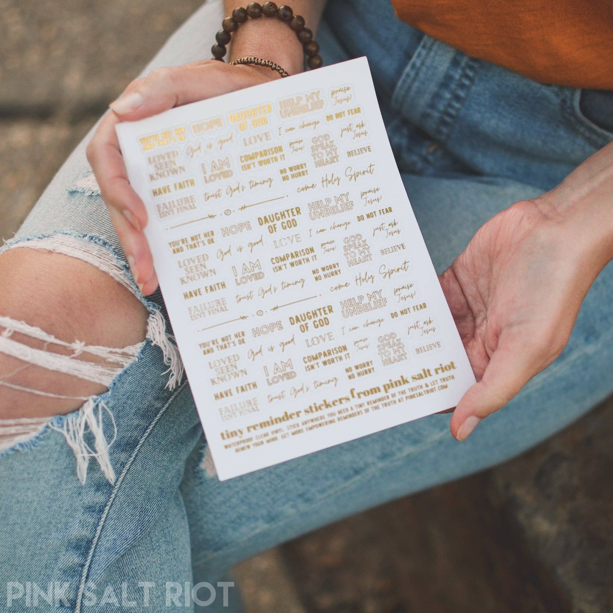 Gold Foil Tiny Reminders Sticker Sheet