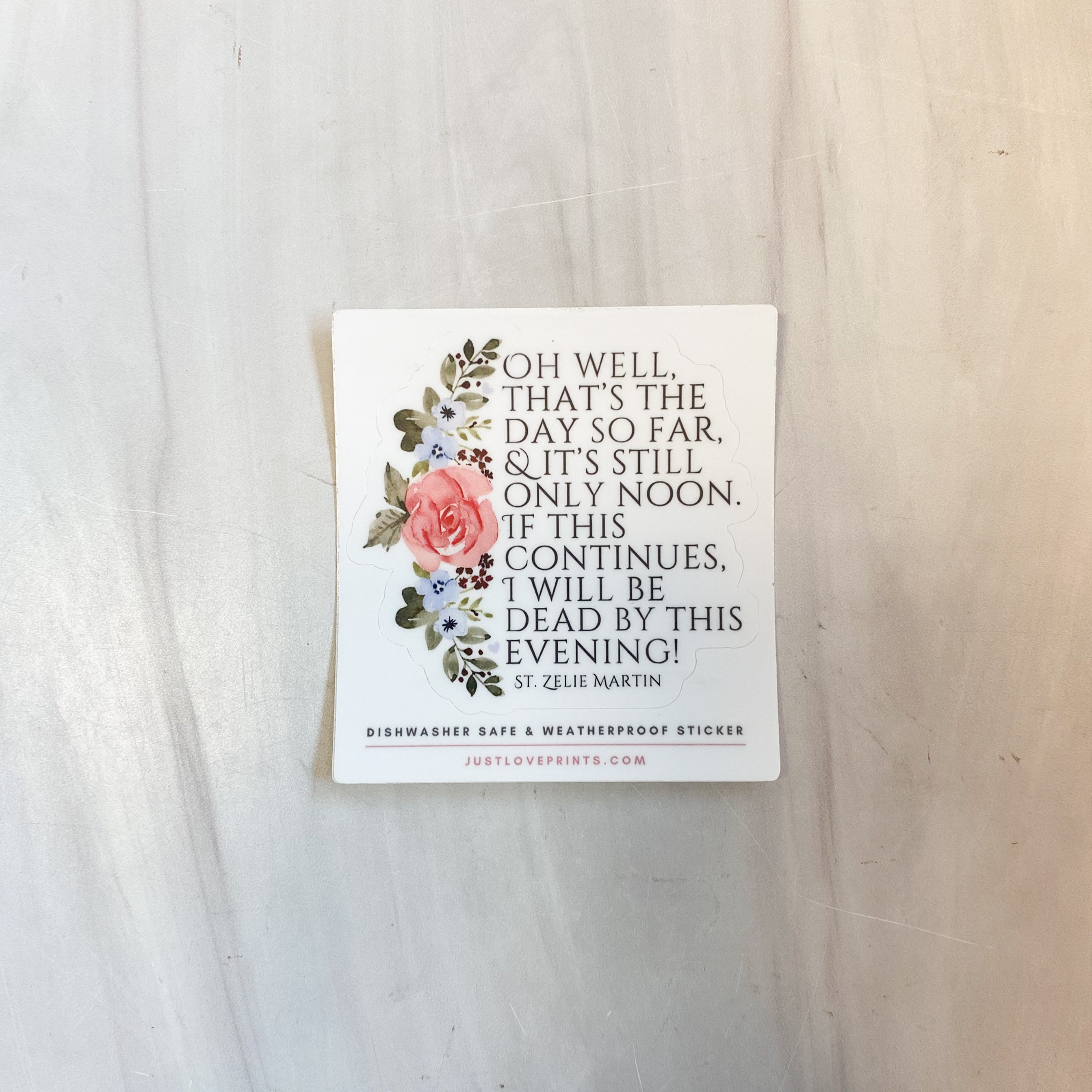 St. Zelie Motherhood Quote Vinyl Sticker