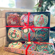 Christmastide Embroidered Ornament Set of 6