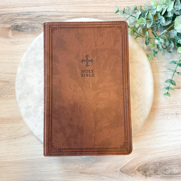 NRSV Catholic Bible Gift Edition Brown Leathersoft