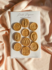 Catholic Wax Seals, Variety Pack of 10 in Resurrection Gold