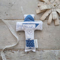 Well Worn Quilted Prayer ComfortCross series - Forget Me Not