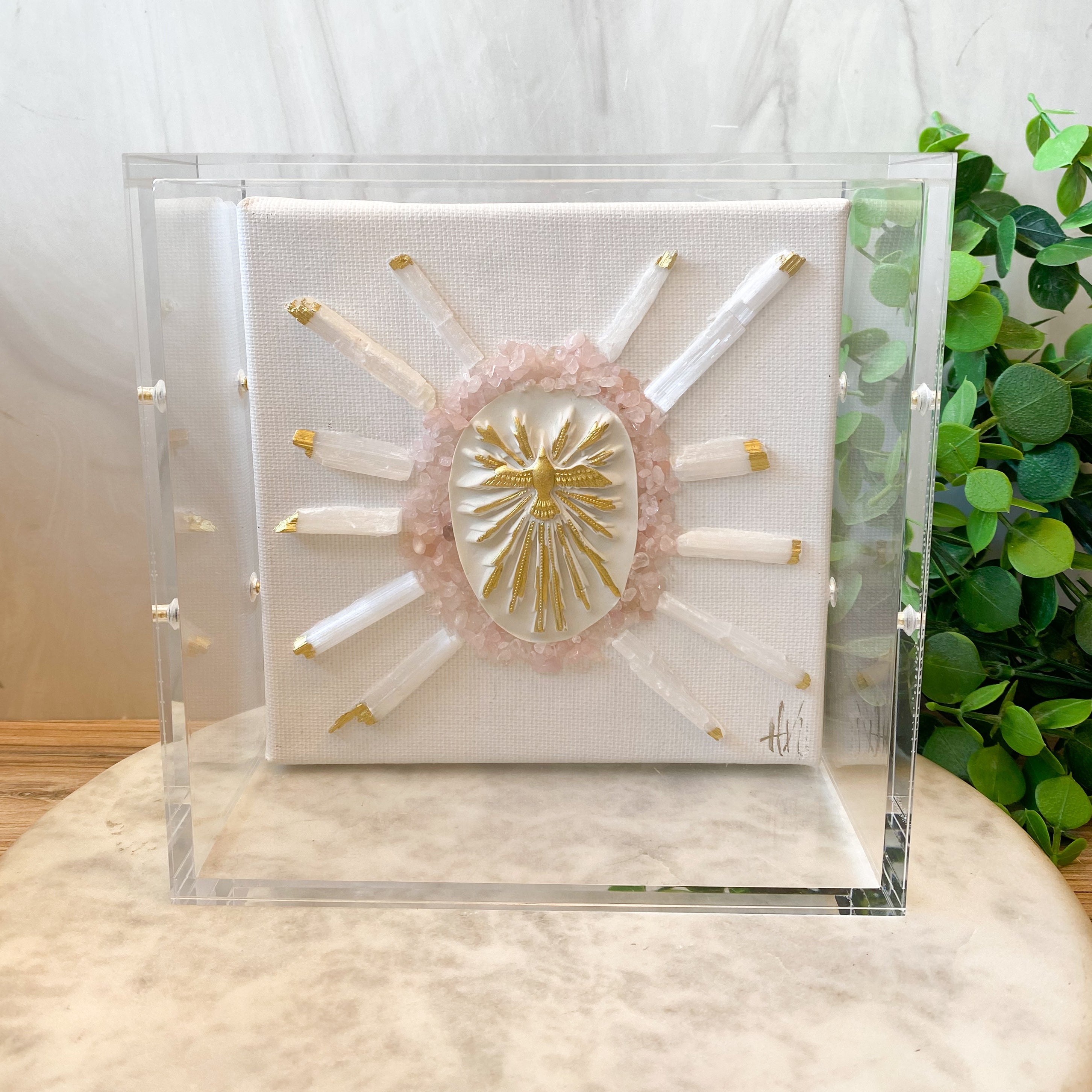 Holy Spirit Selenite Art