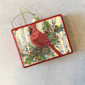 Cardinal Ornament 4.5" Rectangle