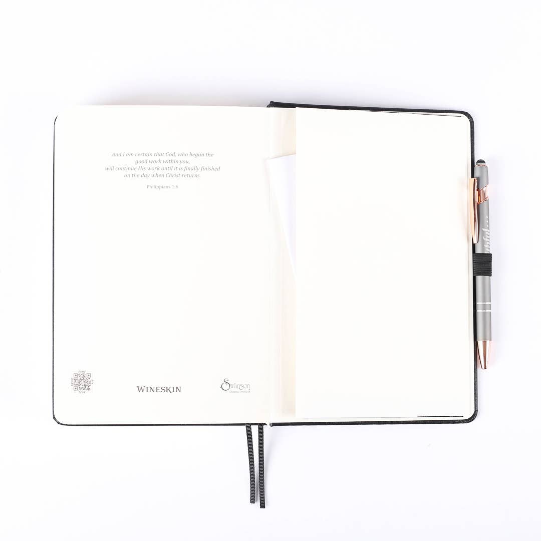Journal Wineskin Hard Cover 420Pg - Black
