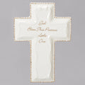 6"H White God Bless Wall Cross