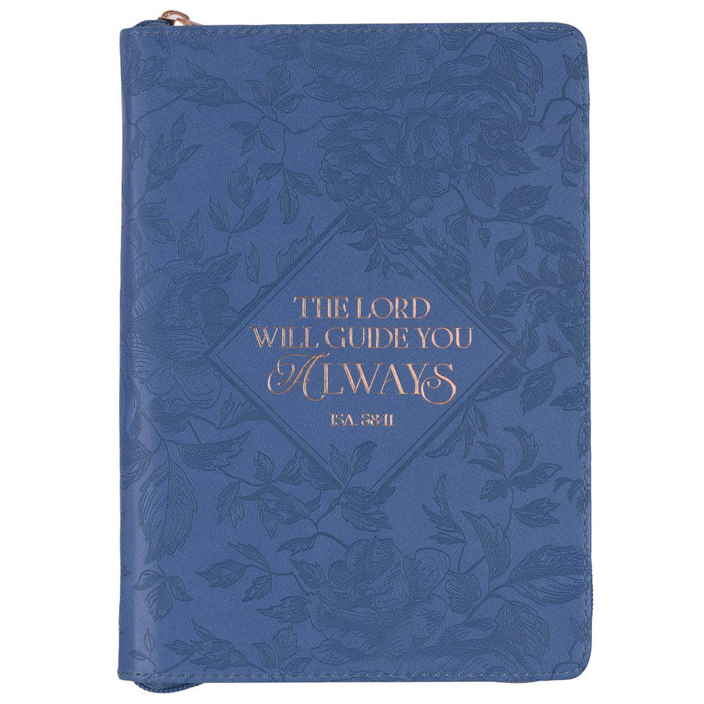 Journal Classic Zip Blue The Lord Will Guide Isa. 58:11
