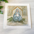 8x8 Blessed Mother and Baby Jesus in Manger Prints