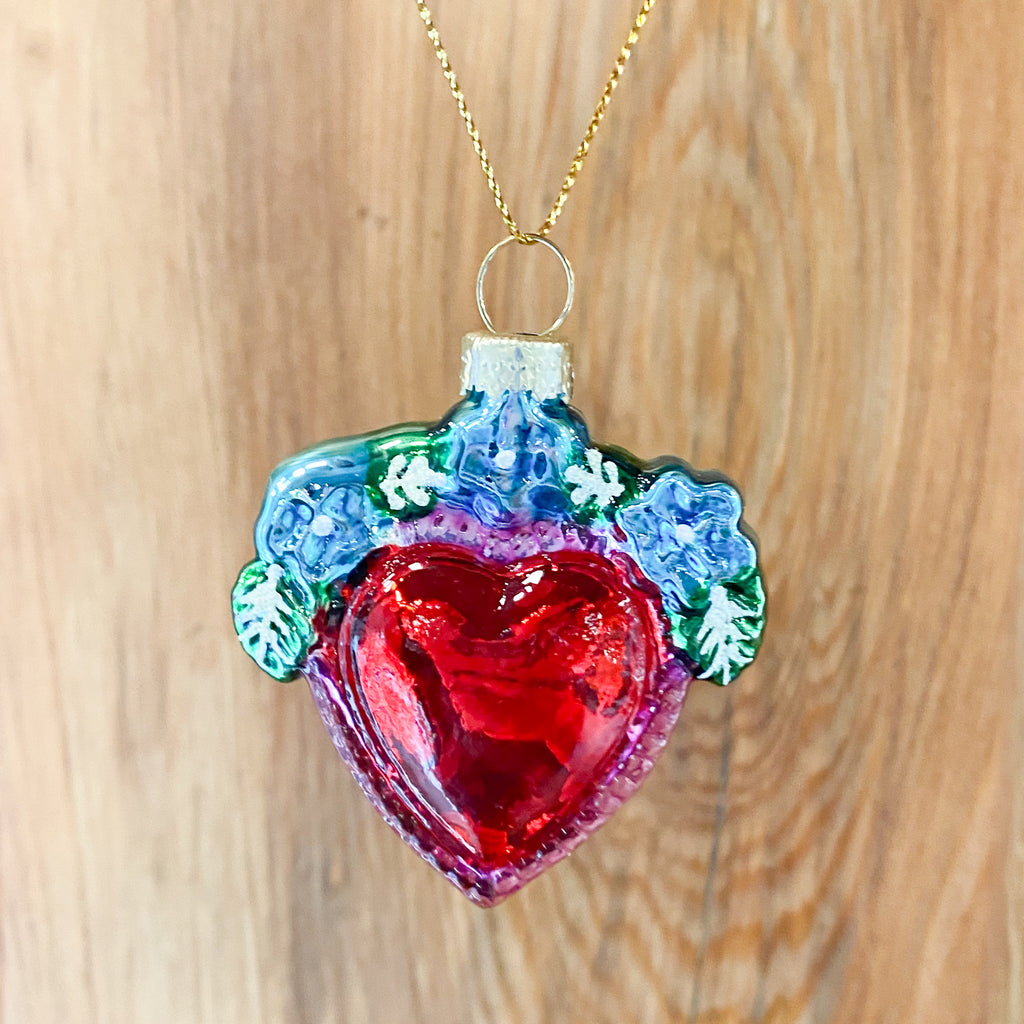 Mexican Milagro Heart Ornaments, 4 Asst