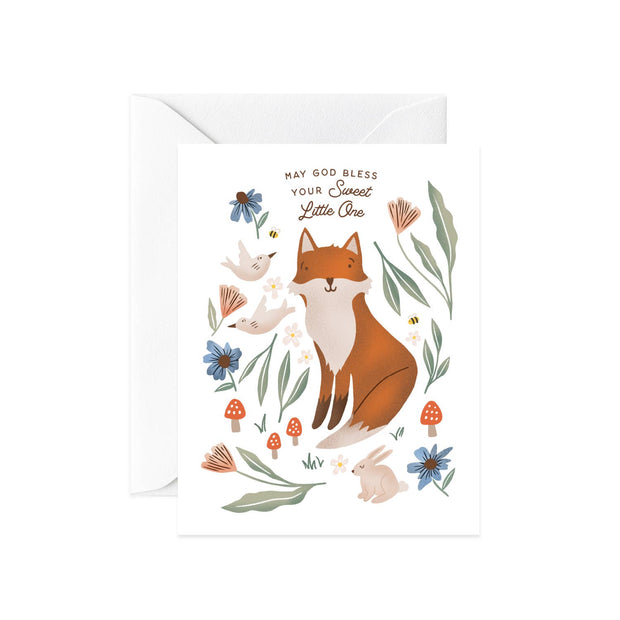 Forest Friends Baby Card