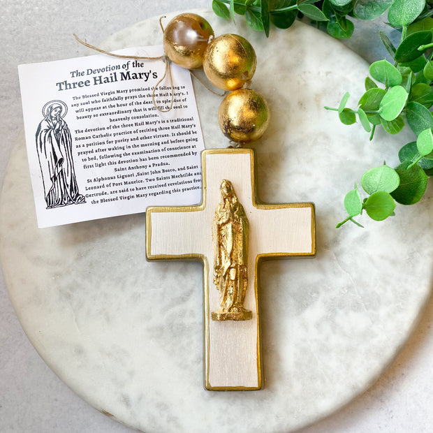 Devotion to 3 Hail Mary and Cross