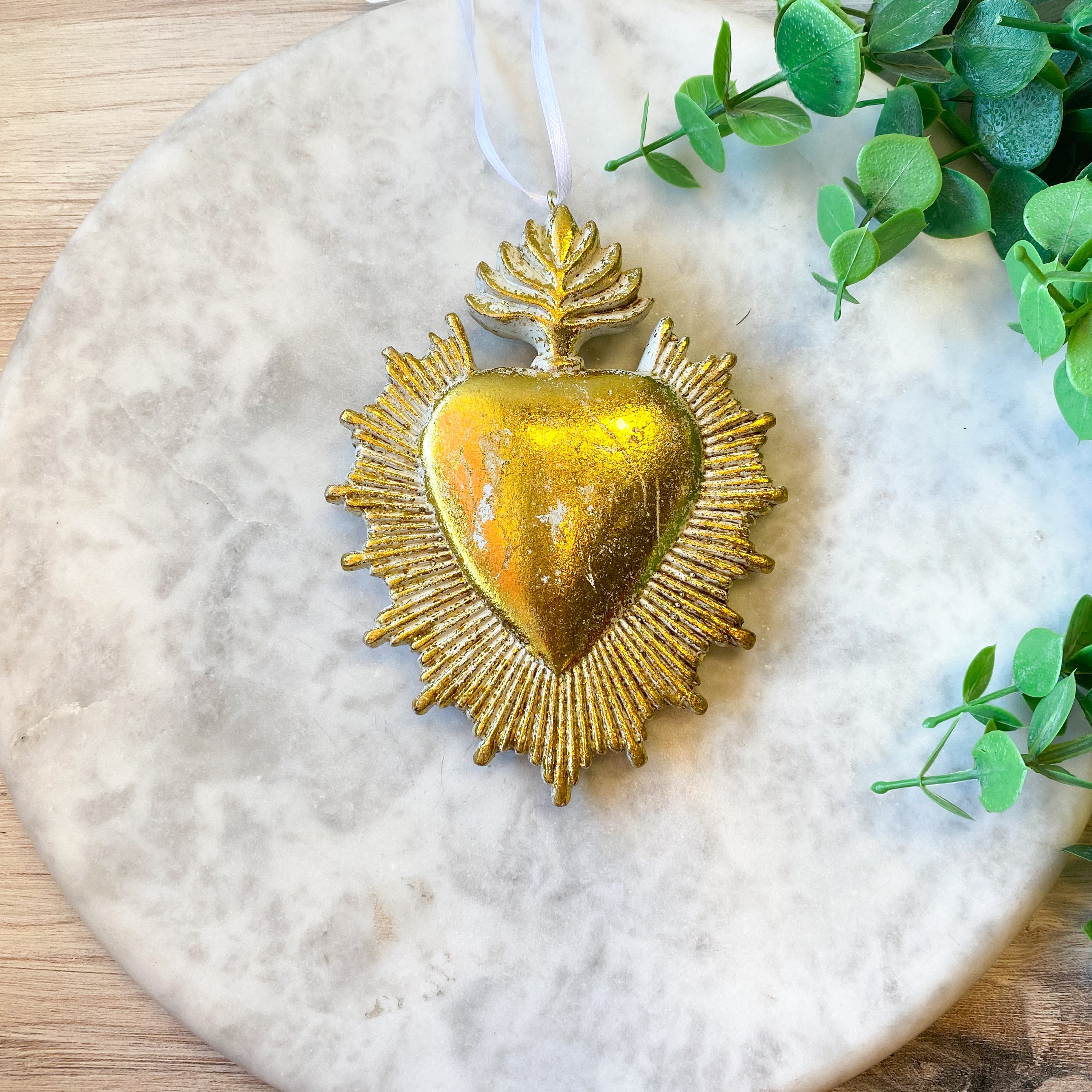 Gold Ornate Heart Ornament