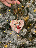 Hanging heart with angels
