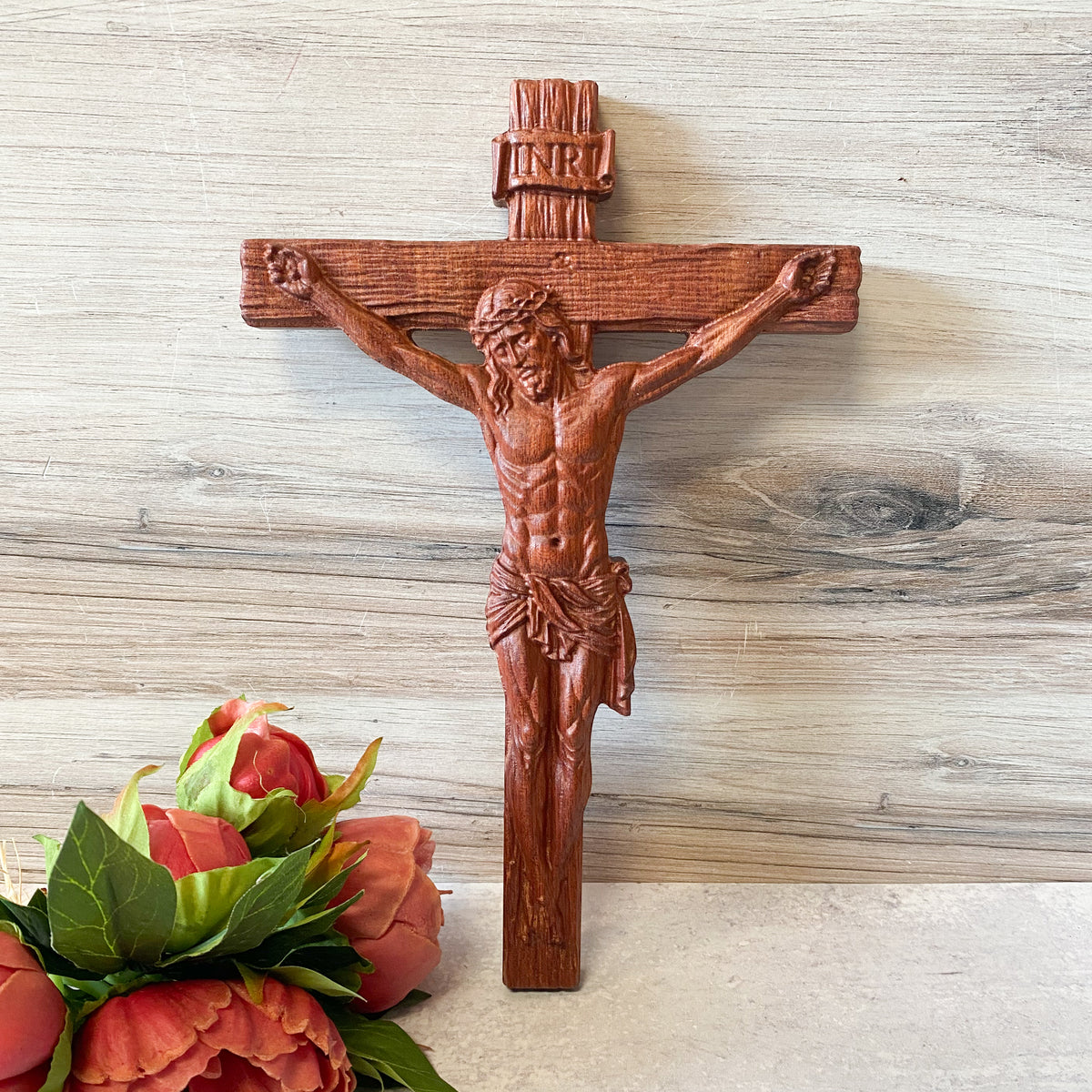 Crucifix IV Wooden apprx 7"x10.8"
