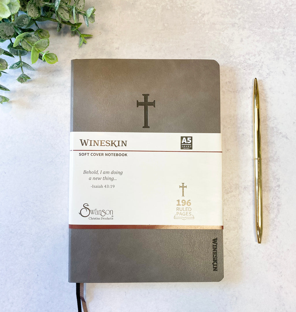 Wineskin Journal -  Soft Cover - Grey - 196 Pages