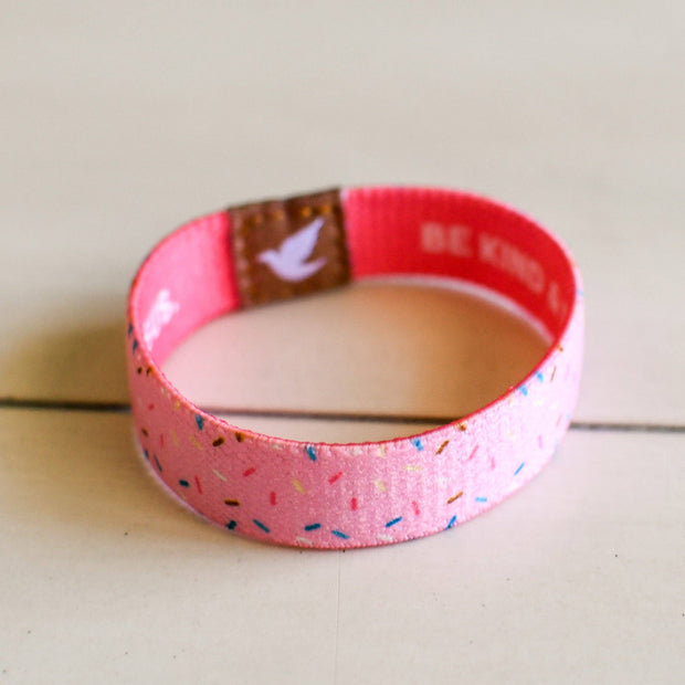 Kind and Brave Sprinkles Girls Elastic Bracelet