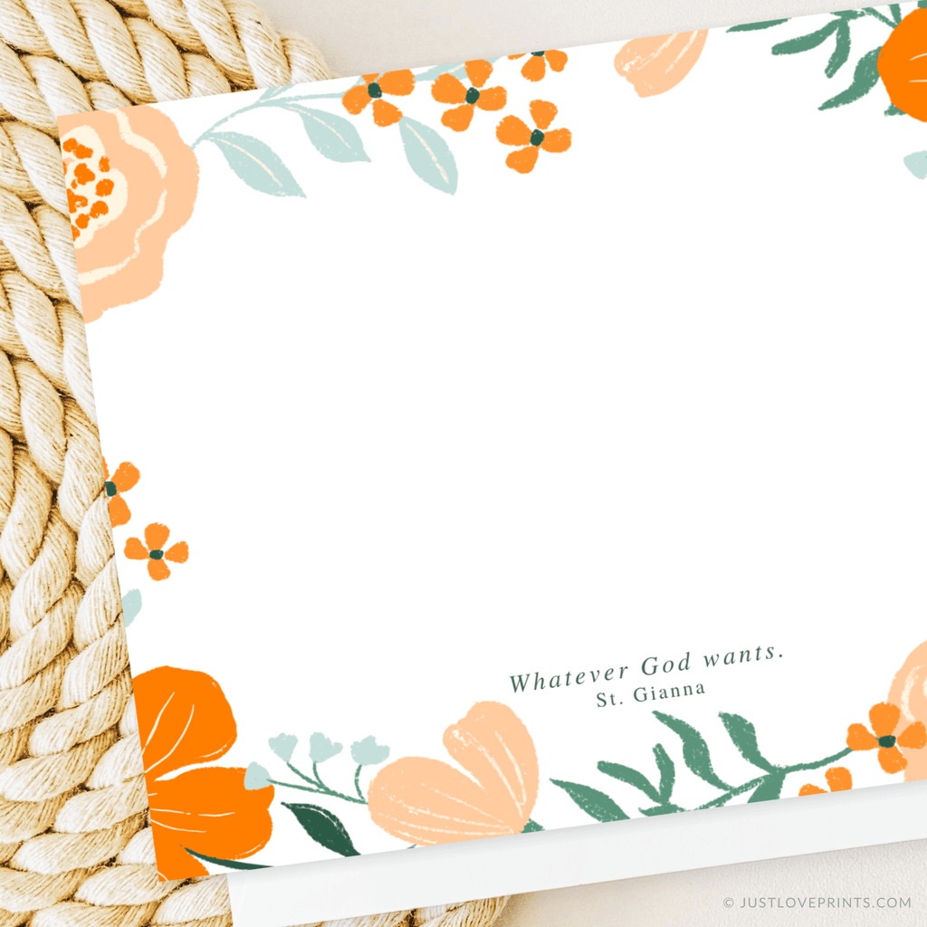 Whatever God Wants St. Gianna Note Card Pack