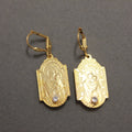 Our Lady of MT Carmel Dangle Earrings with Rhinestone Accent