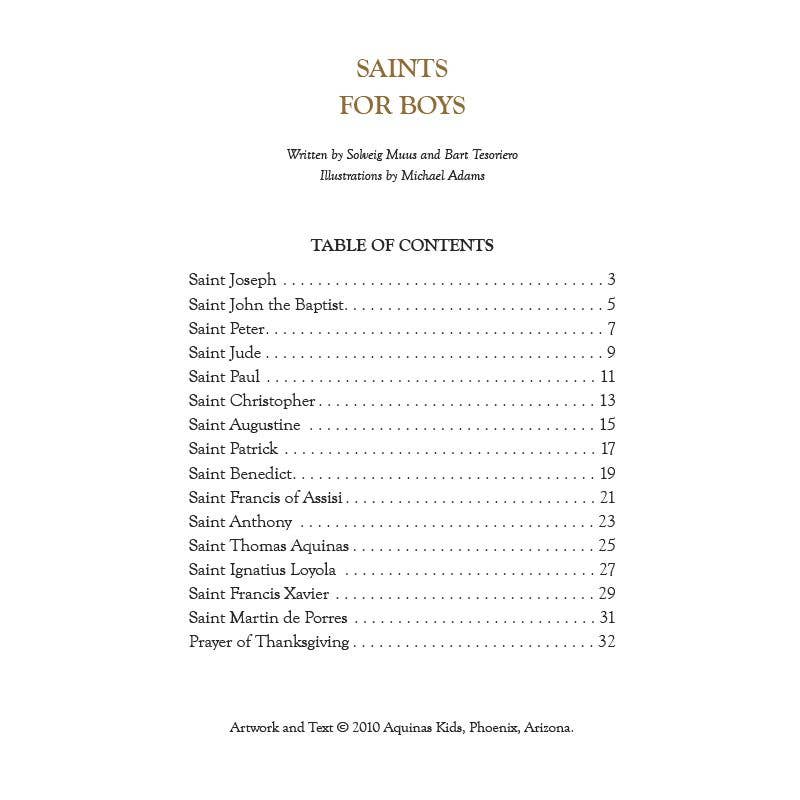 Saints For Boys