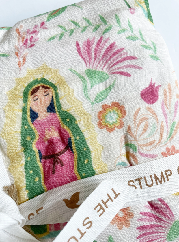 Our Lady of Guadalupe Muslin Quilt 8 Layer | Catholic gift 