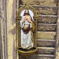 7.25"h Sacred Heart of Jesus Holy Water Font