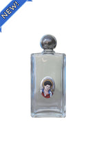 Carlo Acutis Glass Holy Water Bottle 2x5"