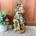 17"H STABLE W/ STAIRS NATIVITY SCENE