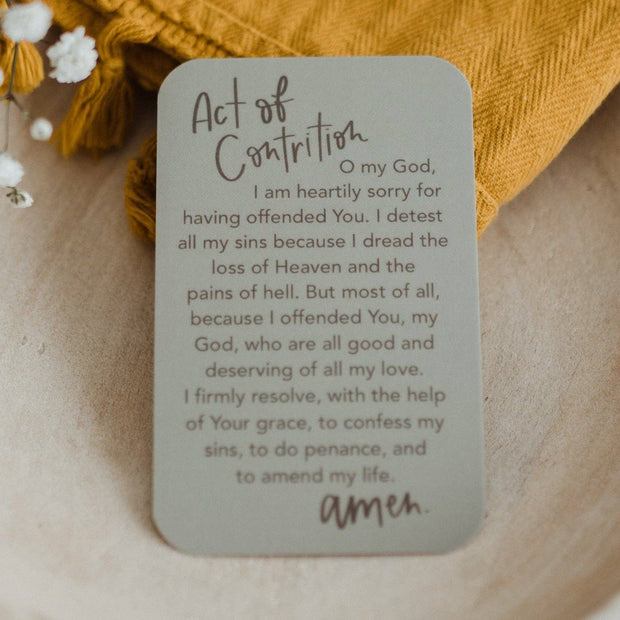 Act of Contrition Prayer Card