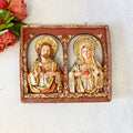 Heart of Mary and Jesus Plaque 9"Wx7.5"H